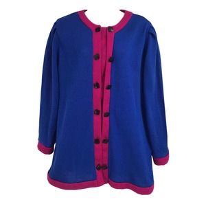 Vintage Anthony Sicari Women's Size 14 Long Sleeve Button Accent Sweater